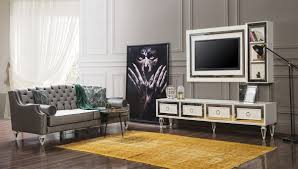 Pergamon Beyaz Tv Unitesi Oturma Odasi Takimlari Mobilya Tv Unitesi
