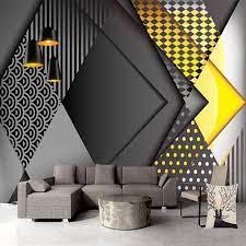 Custom 3d Personality Geometric Pattern 1 Wallpaper In 2021 3d Wallpaper Living Room Wallpaper Living Room Wall Painting Living Room