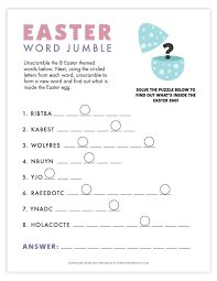This page allows you to create word scramble puzzles using your words. Free Printable Easter Word Jumble Pjs And Paint