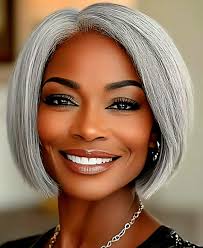 Bob Haircut Silver Hair