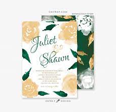 Green Gold Wedding Invitations Printed White Watercolor Irish Whimsical Forest E Printing Wedding Invitations Green Gold Weddings Gold Wedding Invitations