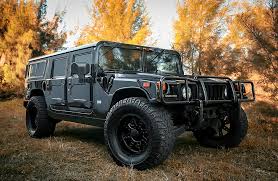 Hd Wallpaper Wheels Black Hummer With Matte Customized Kmc Tree Land Vehicle Wallpaper Flare