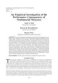 You can make different sheets for each month, or continue to use one sheet to track all of your transactions. Pdf An Empirical Investigation Of The Performance Consequences Of Nonfinancial Measures