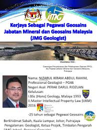 Jabatan mineral dan geosains, קוואנטאן, פהאנג, מלזיה 4.0. Kerjaya Geologist Um Talk 2018 Autosaved Pptx
