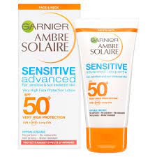 Get the best deals on garnier sunscreens. Garnier Ambre Solaire Spf 50 Sensitive Face Neck Sun Cream 50ml Uk Direct Bd