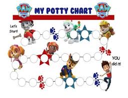 Paw Patrol Potty Training Reward Chart Printable Pdf Potty