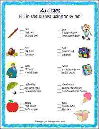 To distinguish between proper nouns and common nouns. A And An Worksheet 1 Estudynotes 2nd Grade Worksheets English Grammar Worksheets Articles Worksheet
