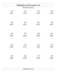 Multiplying Decimals Worksheet Three Digit Whole By Two Digit Tenths All Multiplying Decimals Multiplying Decimals Worksheets Decimals Worksheets