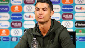 Cristiano ronaldo was far from pleased to see two bottles of coca cola in front of him as he sat for his press conference on monday. G9jebmjrs7epvm