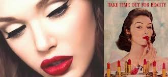 Rockabilly frisur mit haarband gepunktet hochsteckfrisur 50er jahre. Die Geschichte Des Make Ups In Den 50er Jahren Rockabilly Rules Magazin