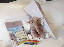 Elephant Plushie And Welcome Gifts For Kids At The Hotel De Crillon Pariss France Hotel Services Hotels For Kids Luxury Hotels Lobby