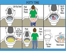 Hom Aba Ot Approved Step By Step Laminated Potty Chart For Kids Ideal For Children With Autism Or Special Needs Helps With Independence And Self