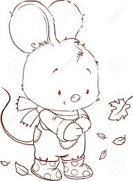 Click to see fun mice, a few rats, and yummy you'll love using my interactive coloring pages to print! Cute Mouse Coloring Page Fall Outlined Clipart Stock Photo Picture And Royalty Free Image Image 130446595