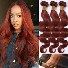 It's a great way to try this red tone without a full commitment. Body Wave Brazilian Virgin Human Hair Extensions Weave Weft 300g Dark Auburn Us Ebay