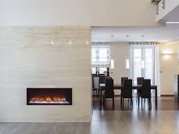 The fireplace sits on an exterior wall of my home. Built In Fireplace Modern Flames