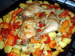 Pulpe de pui cu legume la cuptor sunt delicioase. Reteta Pulpe De Pui La Cuptor