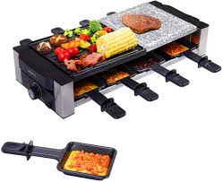 But it also has two large side tables and multiple. Buy Aoni Raclette Table Grill Electric Indoor Grill Korean Bbq Grill 1200w Removable 2 In 1 Non Stick Grill Plate And Cooking Stone Ideal For Parties With 8 Cheese Melt Pans Online In Taiwan B08w4dnjmm