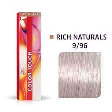 Color Touch 9 96 Very Light Blonde Cendre Violet Demi Permanent Wella Color Hair Color Formulas Wella Hair Color