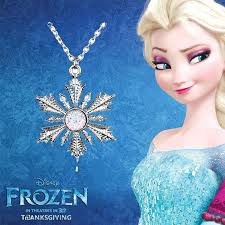 Frozen Sneeuwvlok Ketting Elsa Prinses Kristallen Hanger Delicate  Accessoires Sieraden Voor Vrouwen Mode Geschenken