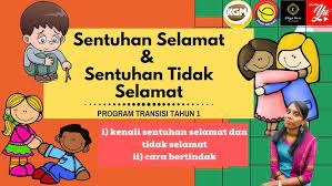 D) beritahu polis e) beritahu ibu bapa f) beritahu cikgu 2) sentuhan selamat a) bergaduh b) rawatan doktor c) meraba d) gangguan seksual 3) bahagian yang tidak boleh disentuh a) kaki b) dahi c). Sentuhan Selamat Backup Youtube