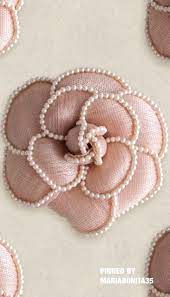 Mariabonita The Camellia Flower By Chanel Bead Embroidery Patterns Beaded Embroidery Hand Embroidery Designs