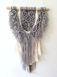 Check spelling or type a new query. Macrame Wall Hanging Gray Layered Boho Chic 100 Cotton Etsy Macrame Wall Hanging Small Macrame Macrame Wall