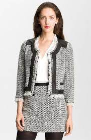 Rebecca Taylor Tweed Leather Jacket Nordstrom Tweed Fashion Tweed Jacket Outfit Black Tweed Jacket Outfit