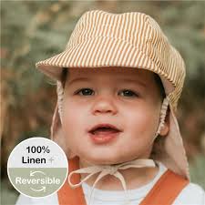 Linen Bedhead Hat Bedhead Lounger Flynn Baby Reversible Flap Sun Hat