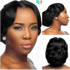Pin By Loveweddingsng On Bridal Makeup Bridal Hair And Makeup Black Wedding Hairstyles Bridal Hair Inspiration