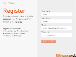 Memberi perkhidmatan reload/topup dan bayaran bill postpaid, celcom, maxis, digi, umobiletnb, tmnet, unifi secara online dgn. Tatacara Daftar Akaun Bil Tm Online