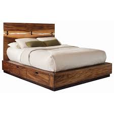 Shop our king platform bed selection from the world's finest dealers on 1stdibs. Coaster Winslow King Platform Bed With Live Edge Look And Storage Drawers In Siderail A1 Furniture Mattress Platform Beds Low Profile Beds