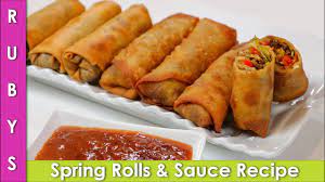 Pizza spring rolls | chicken spring rolls | urdu | hindi spring roll recipe by cook with faiza #pizzaspringrolls #chickenspringrolls #springroll #cookwithfai. Spring Rolls With Special Sauce Recipe In Urdu Hindi Rkk Youtube