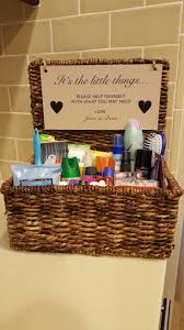 You've got big ideas and want a wedding that's 100% you. Gender Specific Bathroom Amenity Baskets For The Guests Wedding Bathroom Bathroom Basket Wedding Unusual Wedding Favours