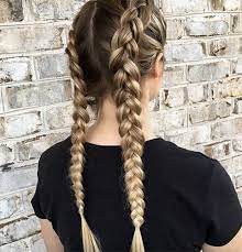 Coiffure De Sport La Double Tresse Indienne Coiffure De Double Indienne La Sport Tresse Others C Braided Hairstyles Girls Braids Sports Hairstyles