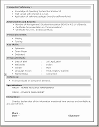 This simple teacher resume doc is in word format and is available as a free download. Resume Format Gujarat Resume Templates Resume Format In Word Job Resume Template Sample Resume Format