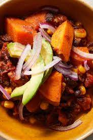 Slow Cooker Spicy Black Bean And Sweet Potato Chili Recipe Recipe Sweet Potato Chili Sweet Potato Chili Recipe Chili Recipes
