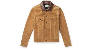 5 tips to wear suede with confidence | suede leather jacket care. Saint Laurent Leather Trimmed Suede Trucker Jacket For Men Lyst