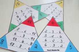 Free Printable Triangle Math Fact Cards Math Facts 3rd Grade Math Third Grade Math