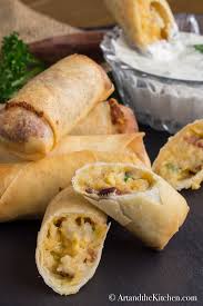 Loaded Baked Potato Spring Rolls Art And The Kitchen