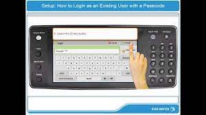 Enter the password using the keyboard displayed on the screen. How To Login As An Existing User With A Passcode Apeosport V Docucentre V Products English Youtube