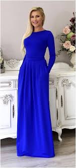 Royal Blue Maxi Dress With Long Sleeves Pockets Sash Royal Blue Maxi Dress Prom Dresses Long With Sleeves Royal Blue Long Dress