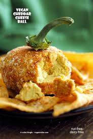 Vegan Cheese Ball No Nuts Cheddar Cheese Ball Vegan Richa Recipe Vegan Cheese Ball Recipe Vegan Cheese Recipes Cheddar Cheese Ball