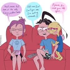 Post 3766348: comic Dib_Membrane Gaz_Membrane HeelsKitten Invader_Zim Irken  Zim