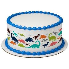 Dinosaur Edible Cake Topper Image Strips Walmart Com In 2020 Chocolate Hazelnut Cake Dinosaur Cake Pumpkin Cake
