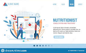 Nutritionist Consultation Treatment Landing Page Stock Vector Illustration Of Nutritionist Calories 169947695