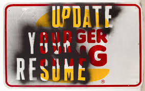 update your resume / burger king, 2009