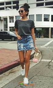 Pin By Katumblr On Abdominales De Sofia Privado In 2019 With Images Stylish Denim Skirt Miniskirt Outfits Skirt Outfits Summer