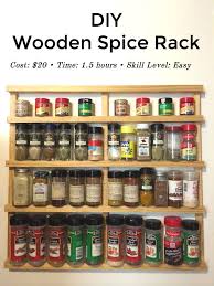 Diy Spice Rack No Special Equipment Required Jaybird Spice Rack Plans Countertop Spice Rack Diy Spice Rack
