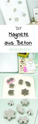 Diy Idee Individuelle Magnete Aus Beton Basteln Basteln Mit Beton Basteln Magnete Selber Machen