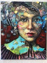 Modern Colorful Portrait 12 X16 Signed Lulu Contemporary Woman S Face Archival Fine Art Print On Paper Colorful Portrait Modern Abstract Art Geometric Modern Art Abstract